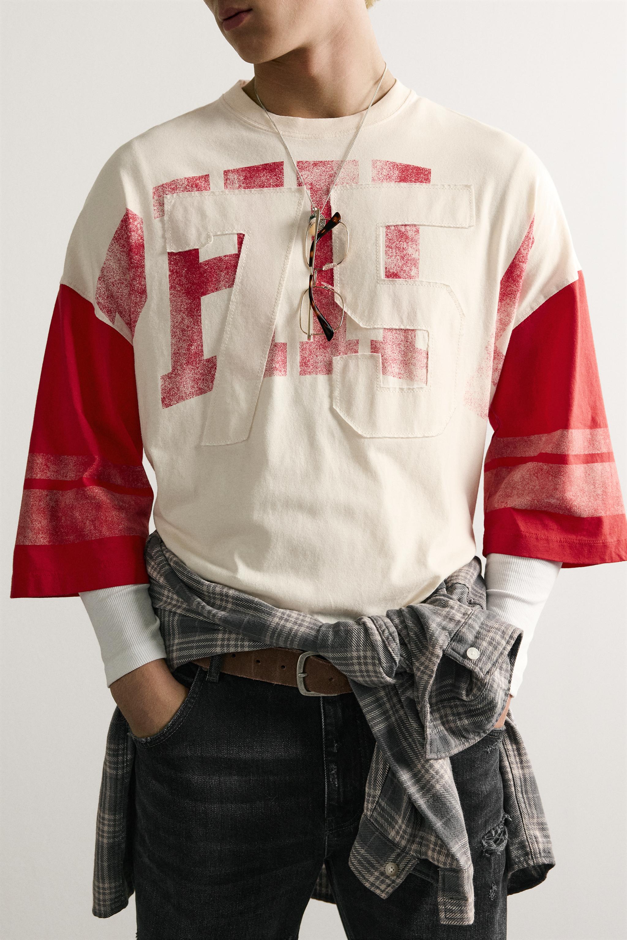 VINTAGE WASHED EFFECT PATCH BOXY FIT T-SHIRT