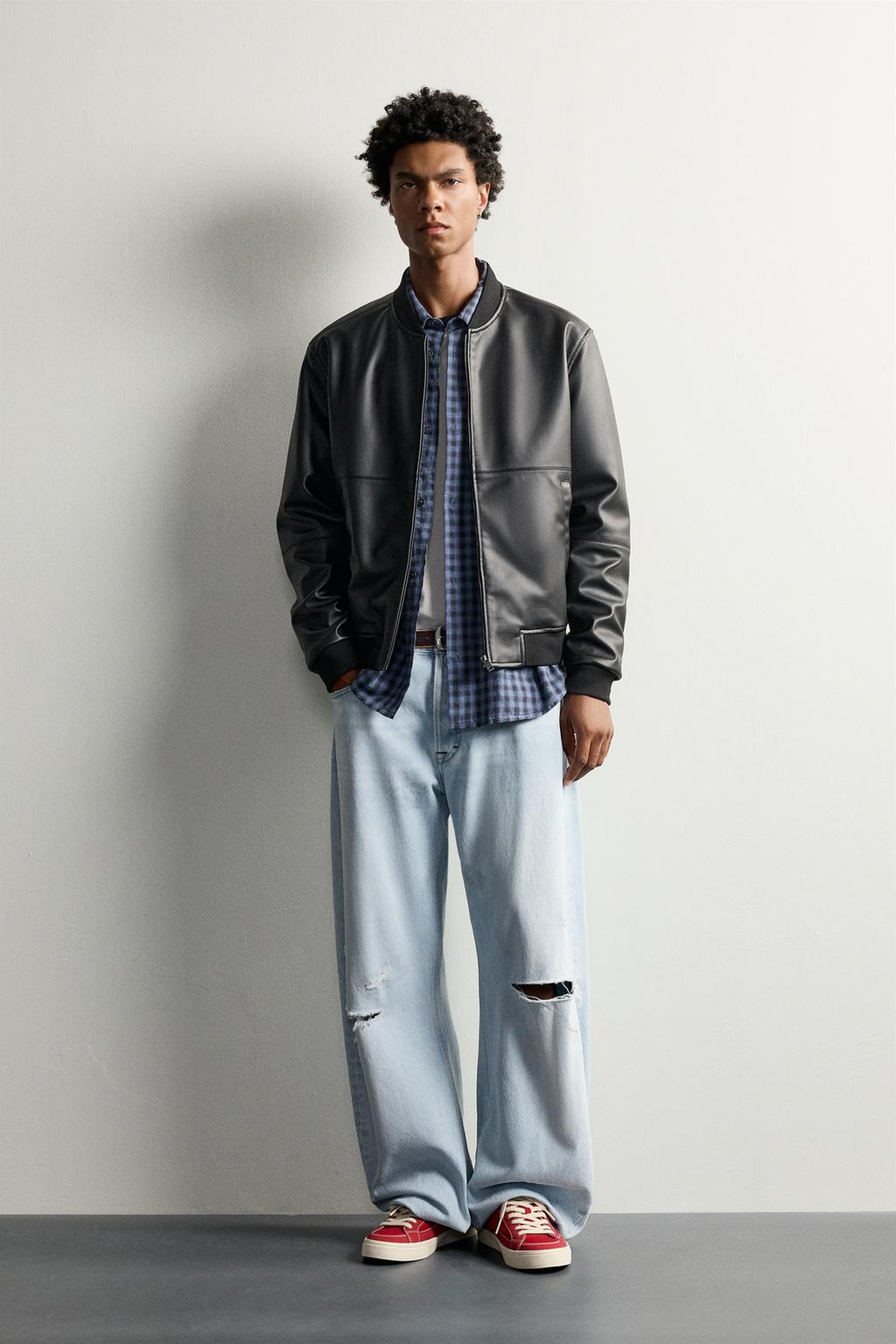 Zara Dəri effektli bomber gödəkçə
