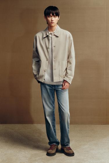 LIGHTWEIGHT TWILL JACKET - Sand by Zara