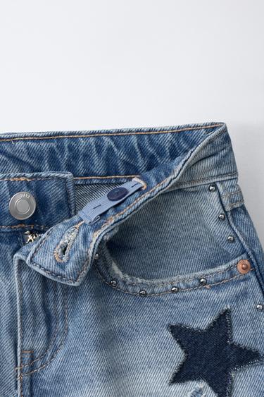 BERMUDA EN JEAN ÉTOILES - Bleu de Zara - Image 2
