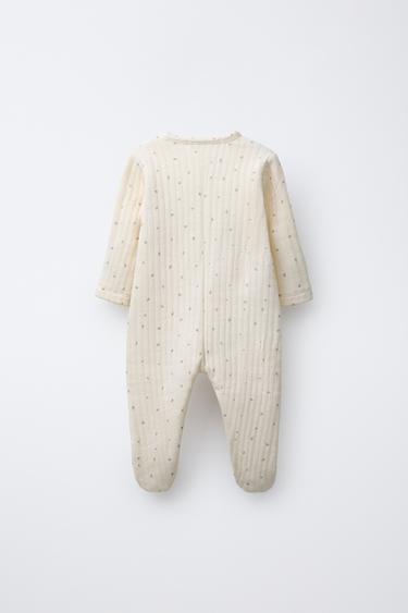 TWIG PRINT QUILTED ONE-PIECE SUIT - Ecru de Zara - Image 1