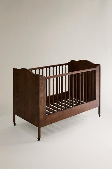 ASH WOOD COT - Dark brown by Zara - Image 1
