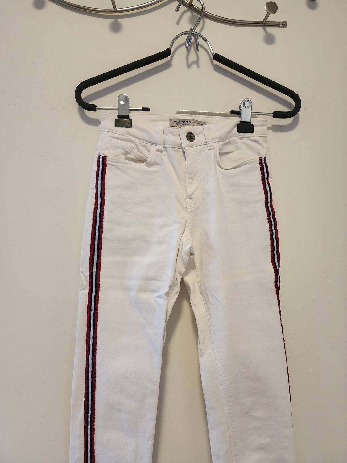 SIDE STRIPE WHITE JEANS STRAIGHT FIT - Image 2
