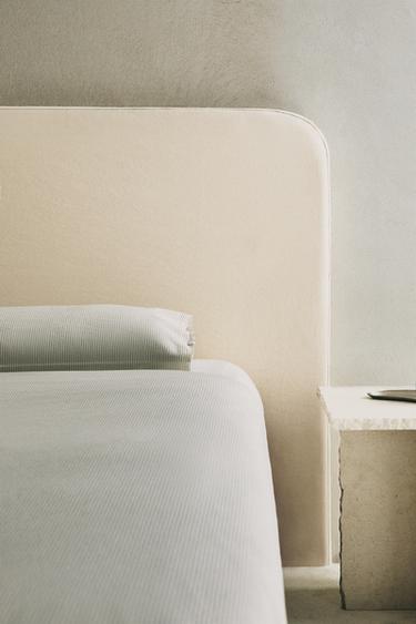 CABECEIRA ARREDONDADA COM CAPA DE LINHO E ALGODÃO - Cru da Zara