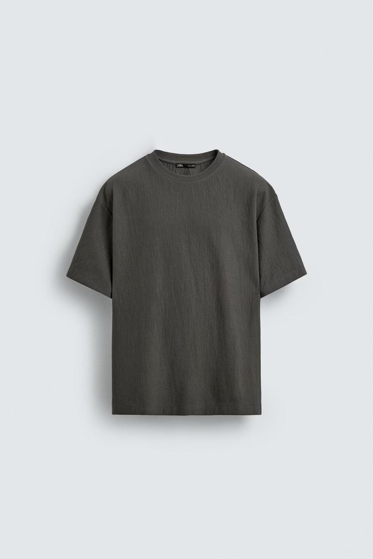 ZARA RELAXED FIT TEXTURED T-SHIRT
