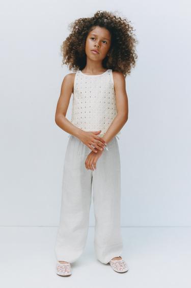 Zara SEQUIN TOP - White