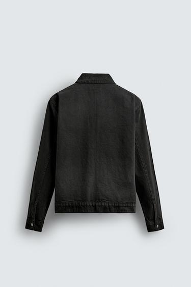 SURCHEMISE EN DENIM ZIPPÉE - Vert de Zara - Image 7