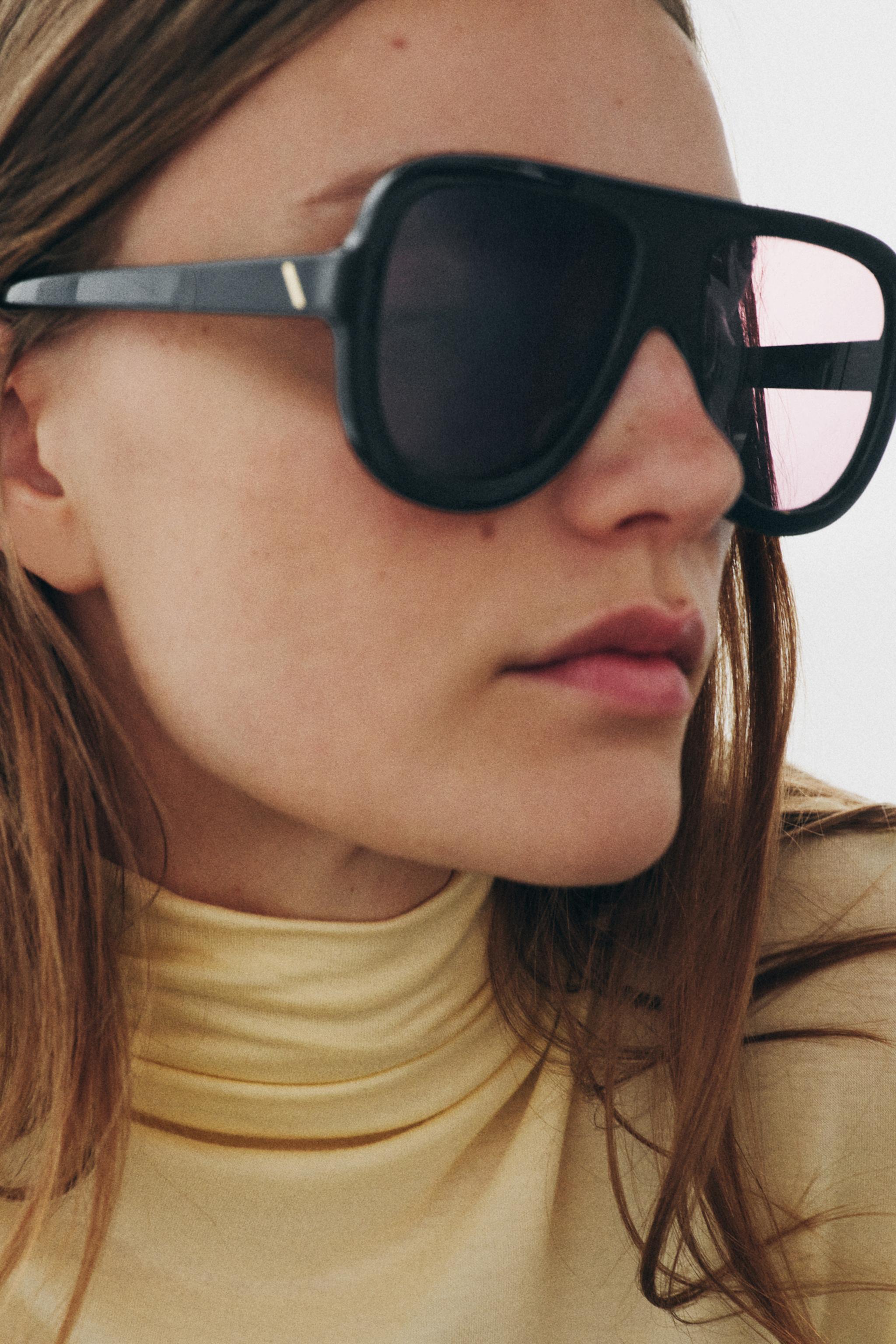 Zara visor 02727/ women’s sunglasses like new OVAL SUNGLASSES - Brown | ZARA United States main image 4
