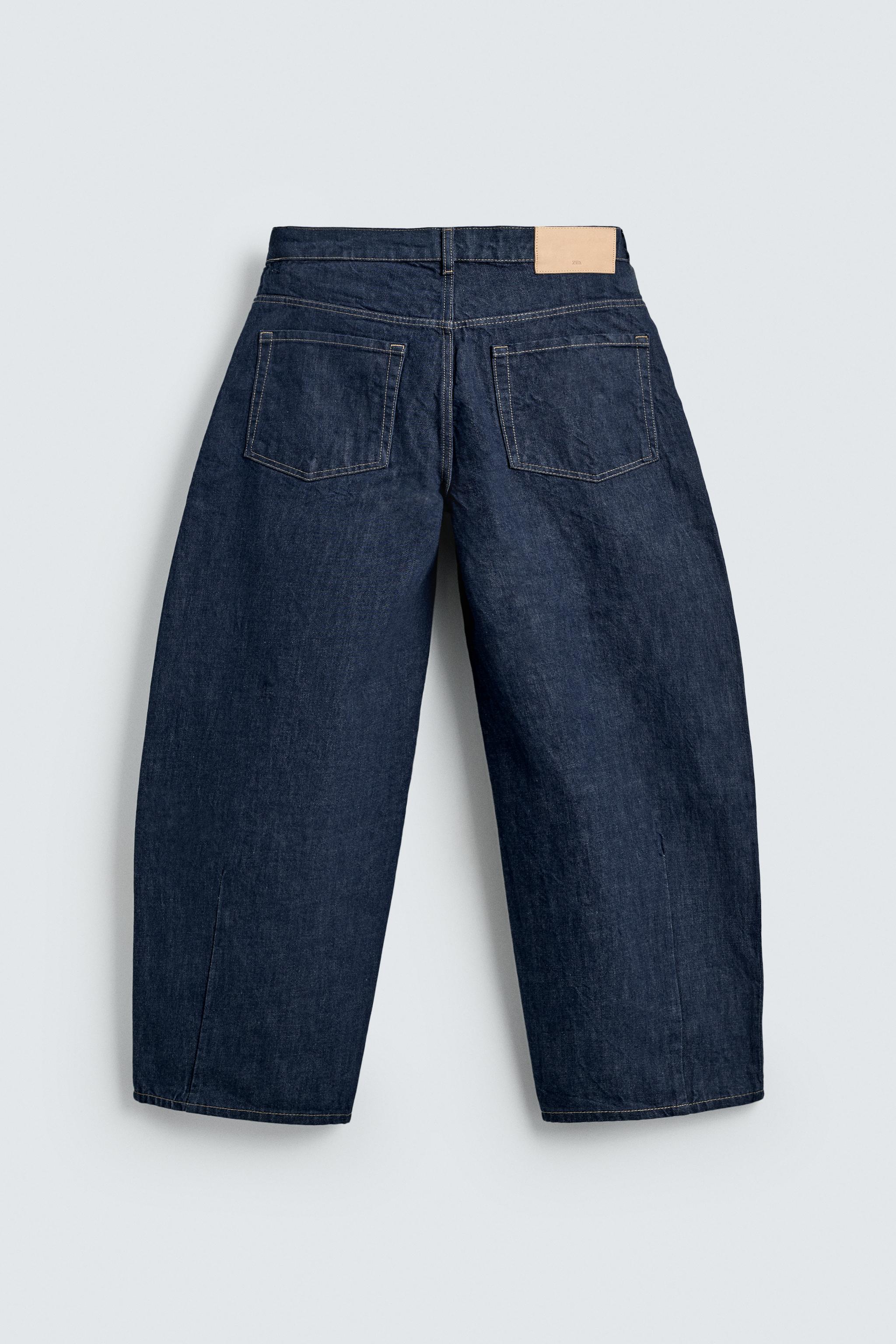 バルーンフィットデニムパンツ - インディゴブルー | ZARA Japan / 日本