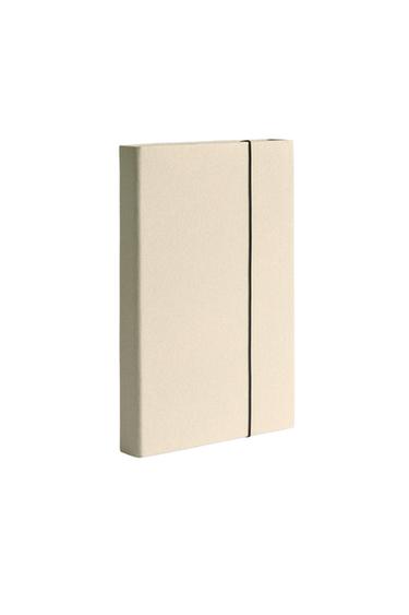 LINEN FOLDER WITH CLOSURE - Ecru by Zara
