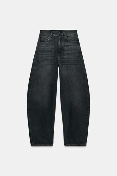 JEAN ZW COLLECTION BARREL TAILLE HAUTE - Noir de Zara - Image 4