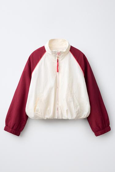 SPORTY TECHNICAL COLOUR BLOCK JACKET - Burgundy by Zara - Image 0
