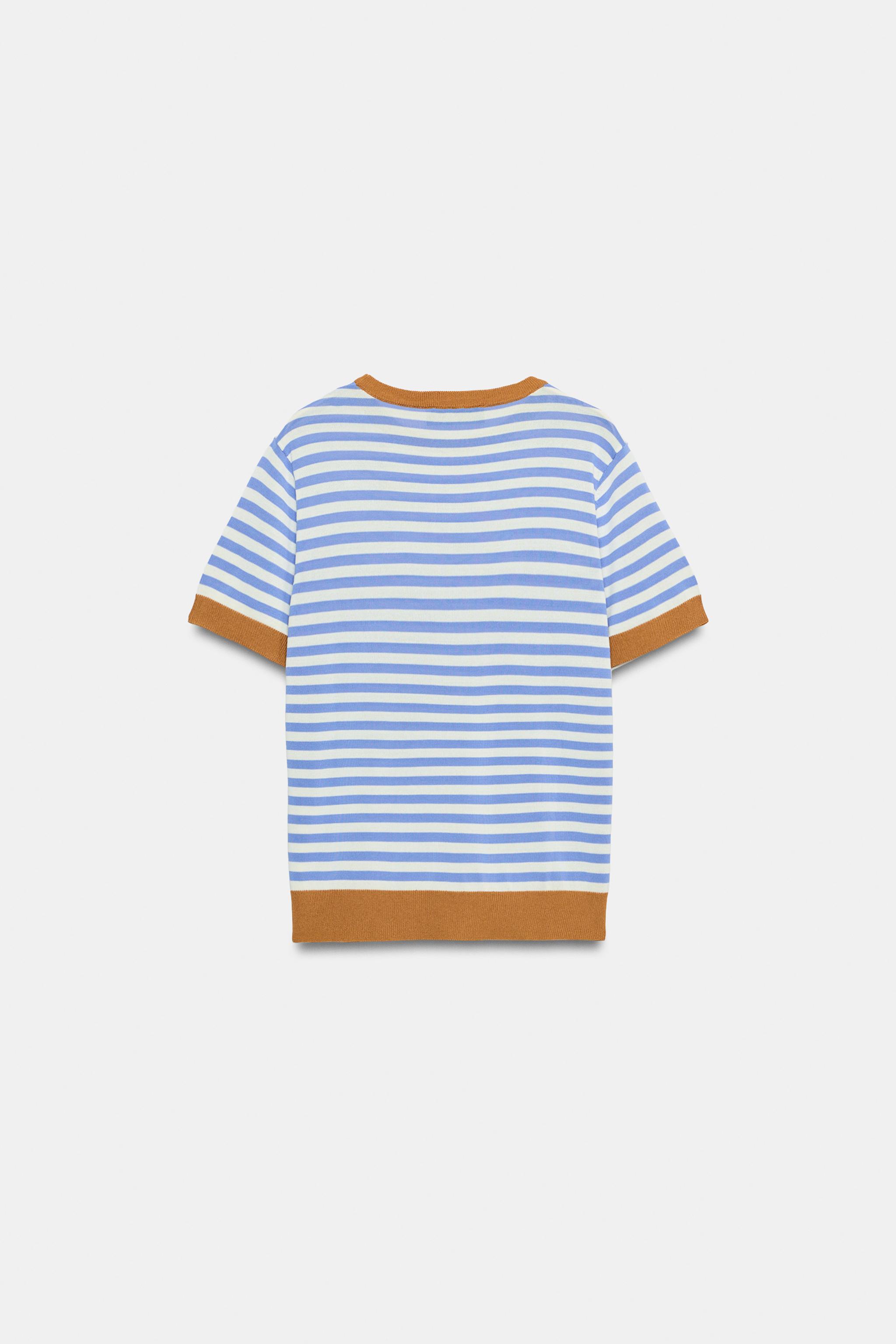 Детские свитеры Zara STRIPED KNIT TOP — фото 2