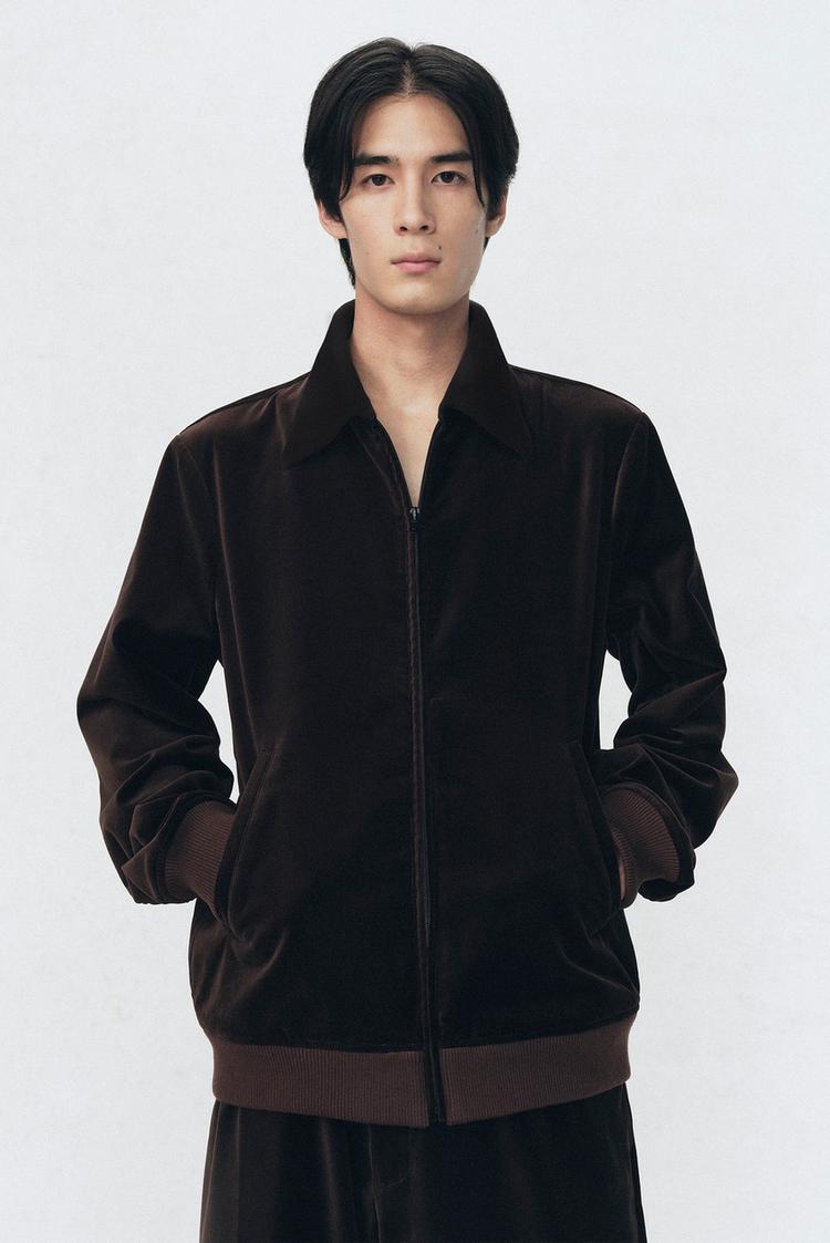 ZARA SOSHIOTSUKI X ZARA REGULAR FIT VELVET JACKET