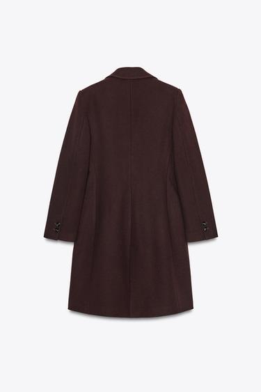 SOFT SHOULDER PAD COAT - Burgundy by Zara - Image 6