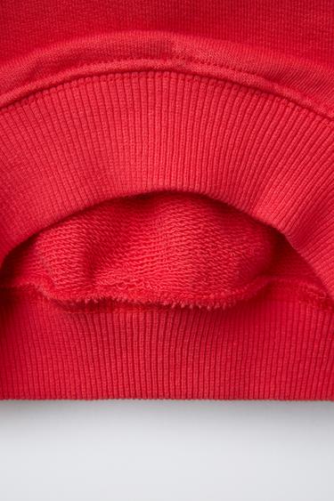 SWEATSHIRT MIT RELIEFPRINT - Rot / Koralle von Zara