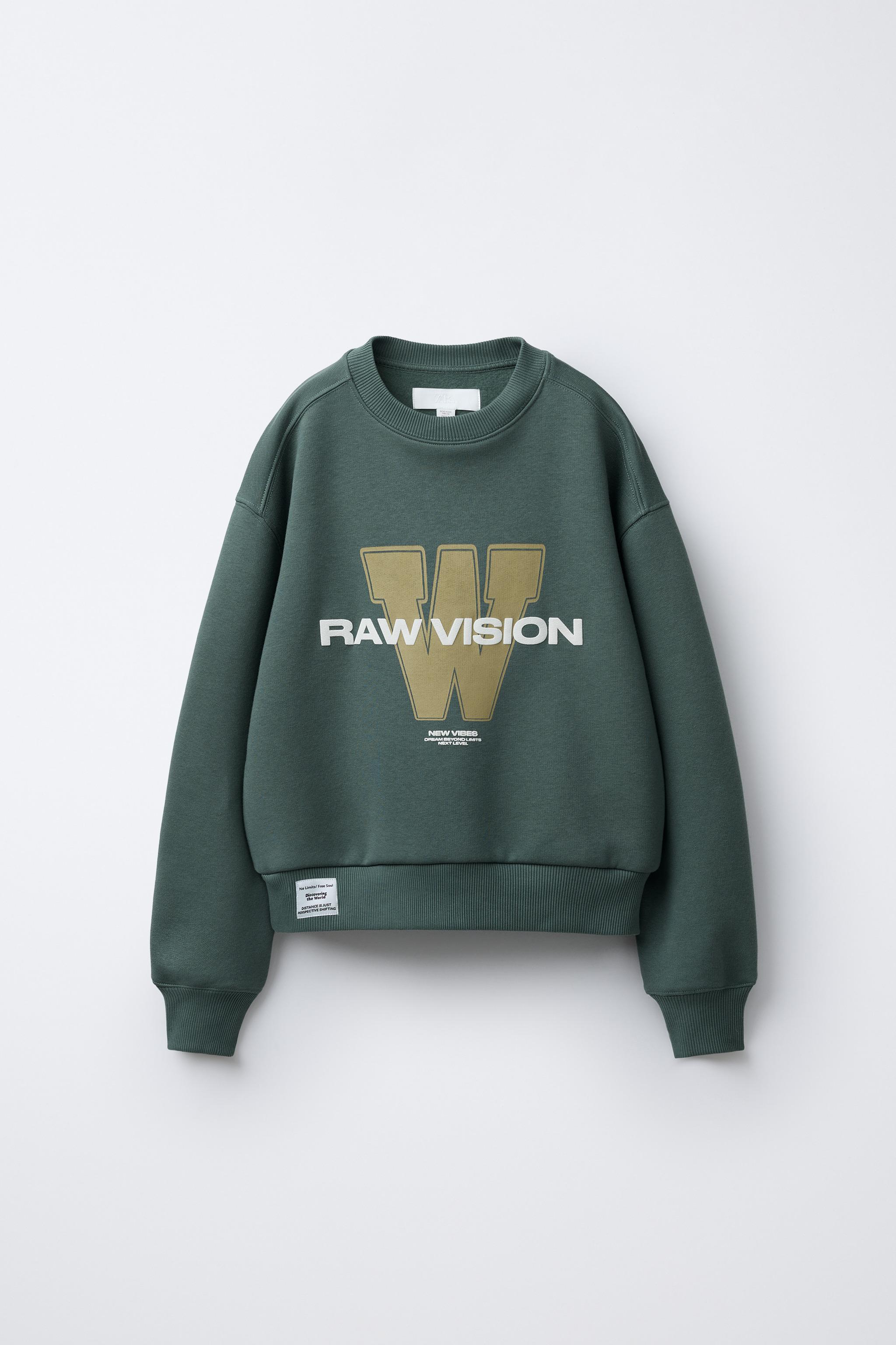 TEXT PRINT SWEATSHIRT - Khaki | ZARA United States