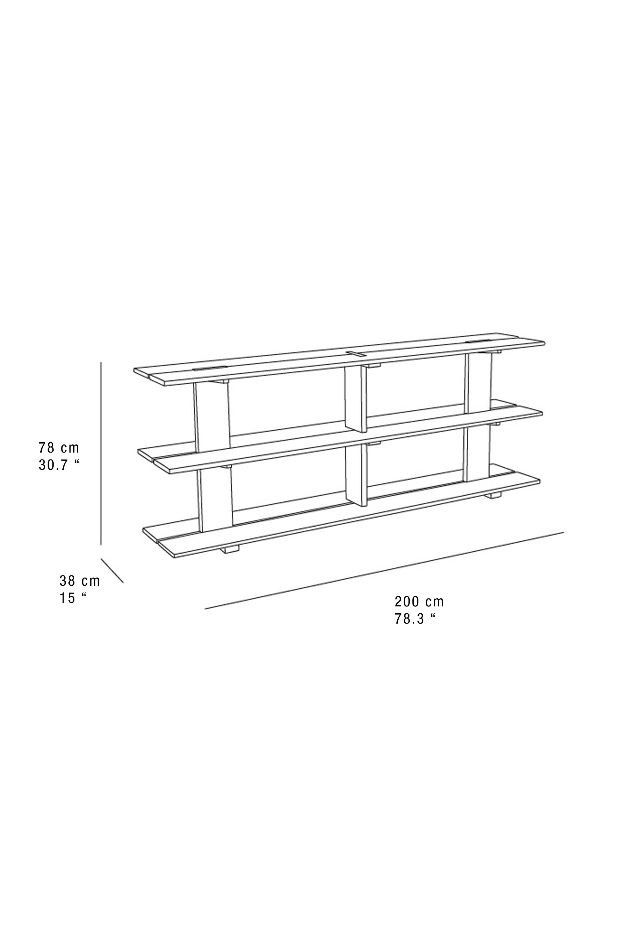 ELM WOOD SHELF WITH THREE SHELVES