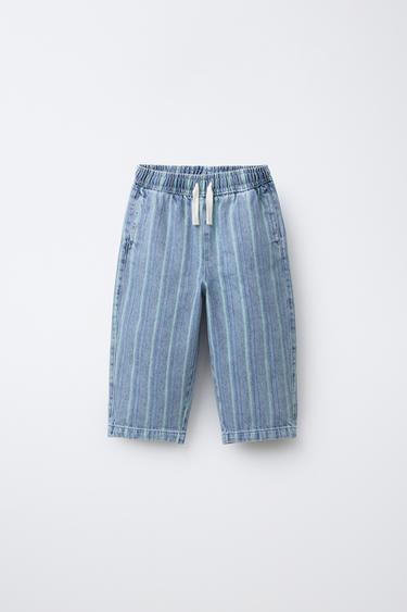 STRIPED BAGGY JEANS - striped by Zara - Image 0