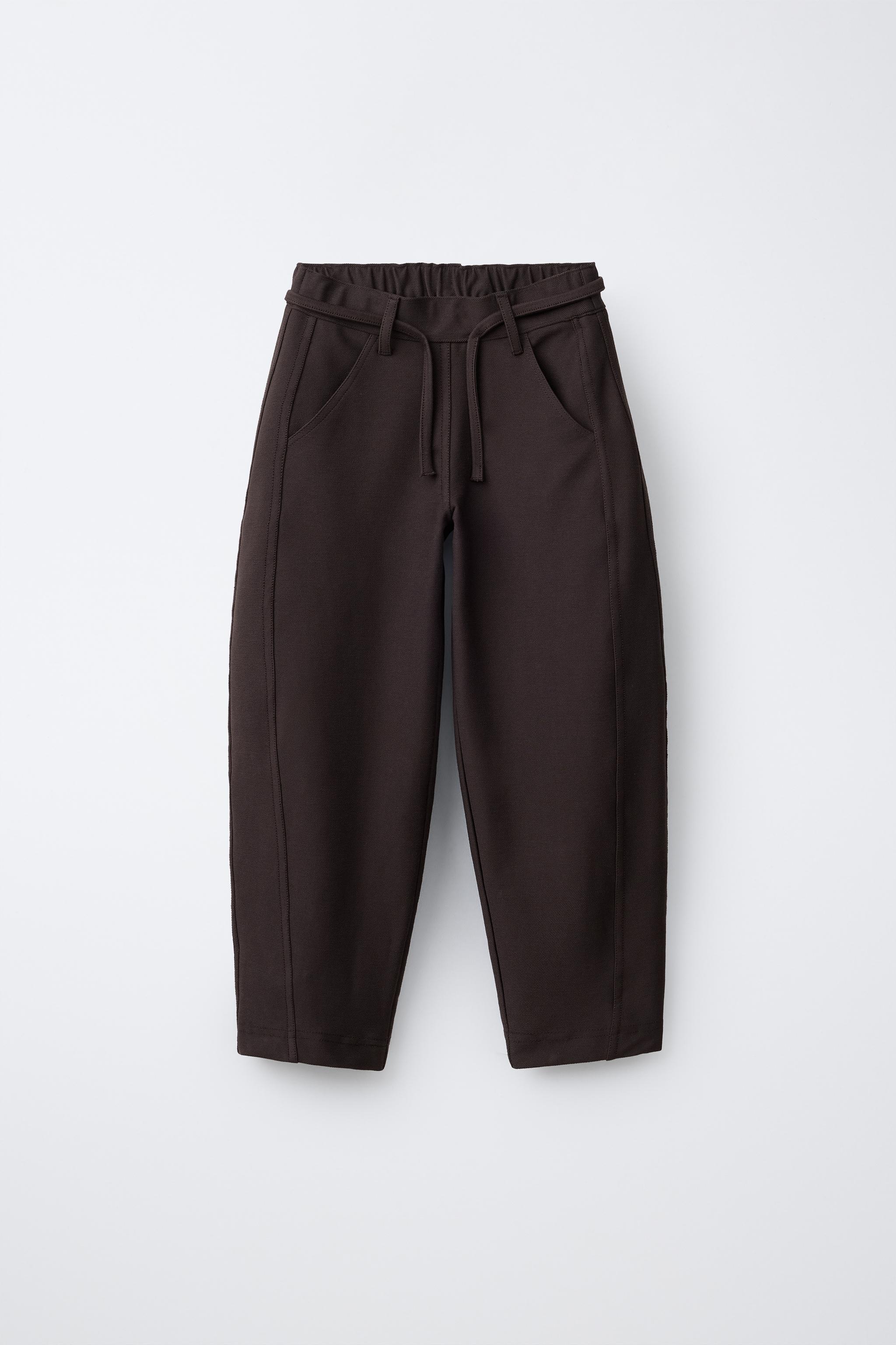DRAWSTRING BARREL PANTS