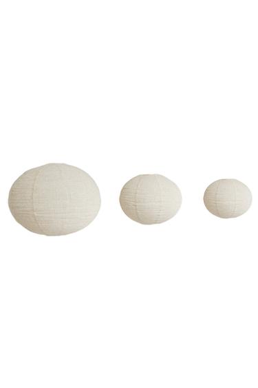LINEN CEILING LAMP SHADE - Cream by Zara