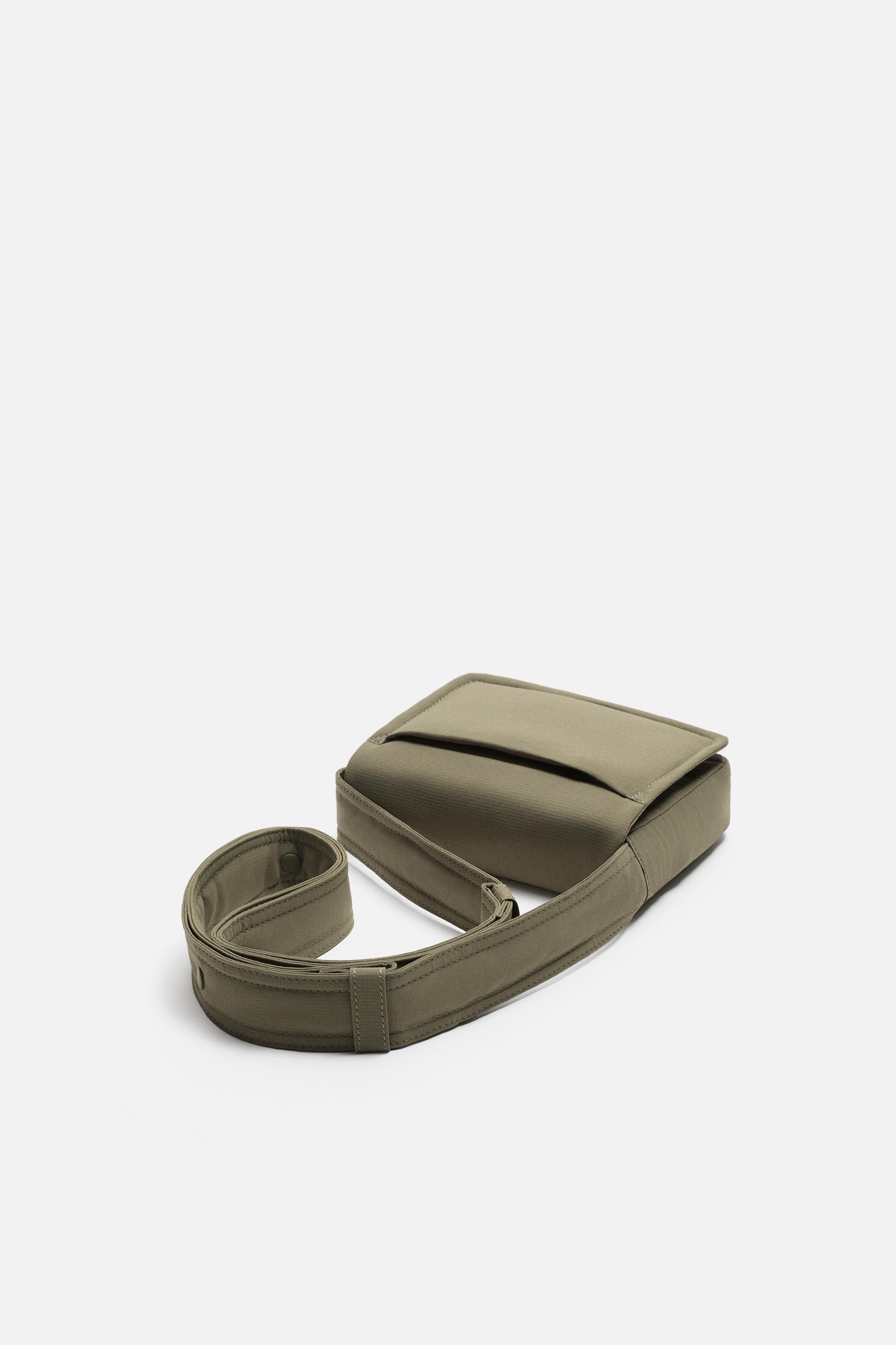   ロゴストラップ スポーツ ナイロン クロスボディ ナイロンクロスボディバッグ フラップ - カーキ | ZARA Japan / 日本