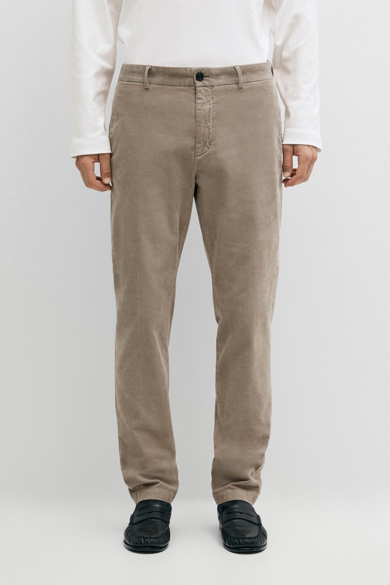Slim fit corduroy pants — Black gold