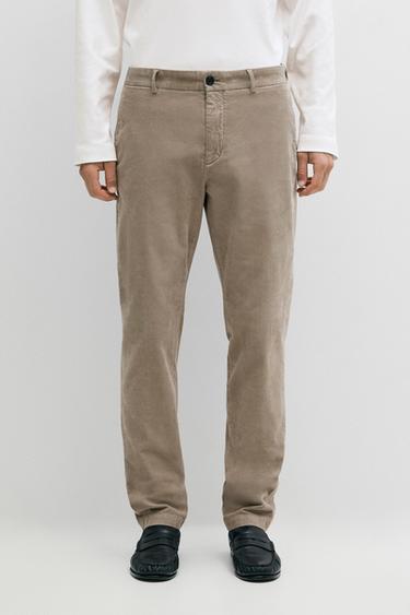 Slim fit corduroy pants — Black gold 2