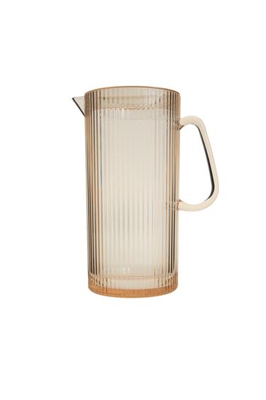 KANDE I AKRYL MED STRIBER - Gul fra Zara