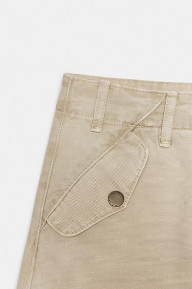 PANTALON CARGO ZW COLLECTION - Écru de Zara - Image 7