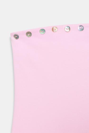 ROBE COURTE À VOLANTS - Rose pastel de Zara - Image 6