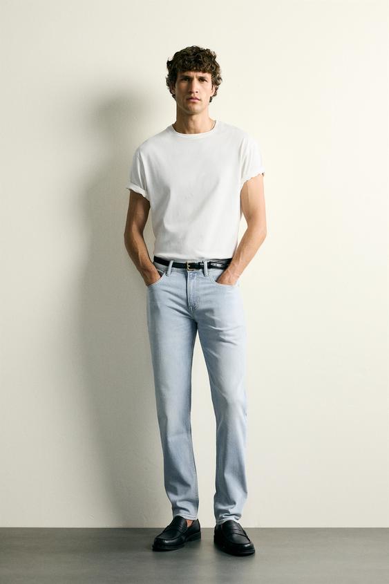 JEANS SLIM FIT - Azul cielo de Zara - Imagen 0