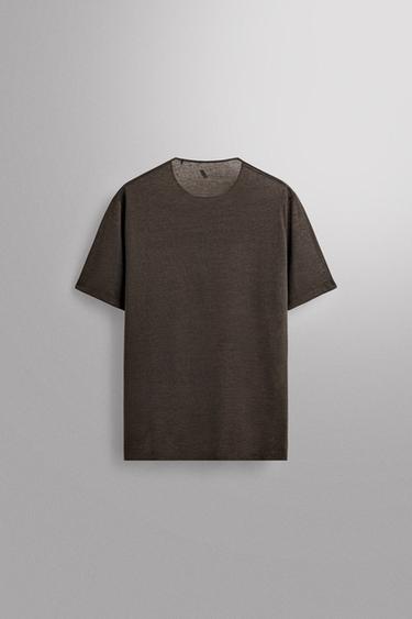 LIGHTWEIGHT RUNNING STRUCTURED T-SHIRT - Mid-green by Zara - Image 1