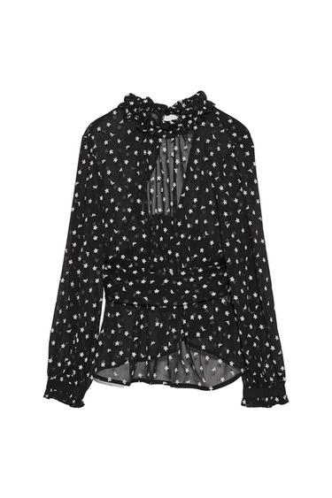 BLOUSE WITH COMBINED EMBROIDERY