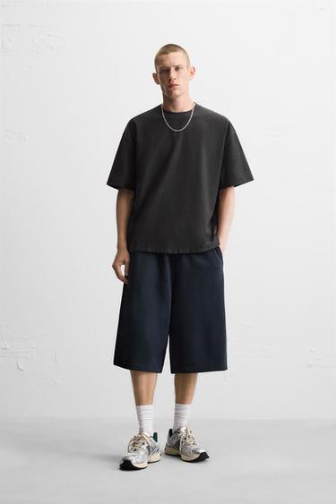HEAVY WEIGHT RELAXED FIT T-SHIRT - Black by Zara