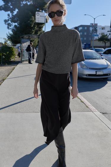 Zara COMBINATION MIDI DRESS - Mid-gray - Image 0