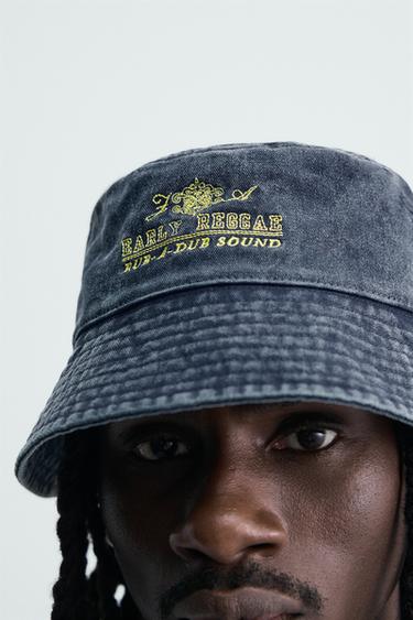 CHAPEAU BOB LAVÉ BRODERIE CONTRASTE - Bleu de Zara - Image 2