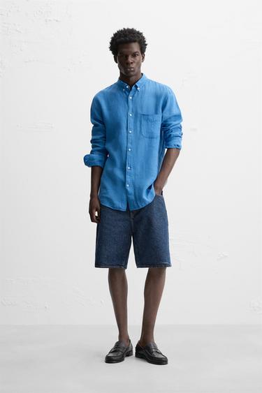 HEMD 100 % LEINEN - Helles Indigoblau von Zara - Bild 0