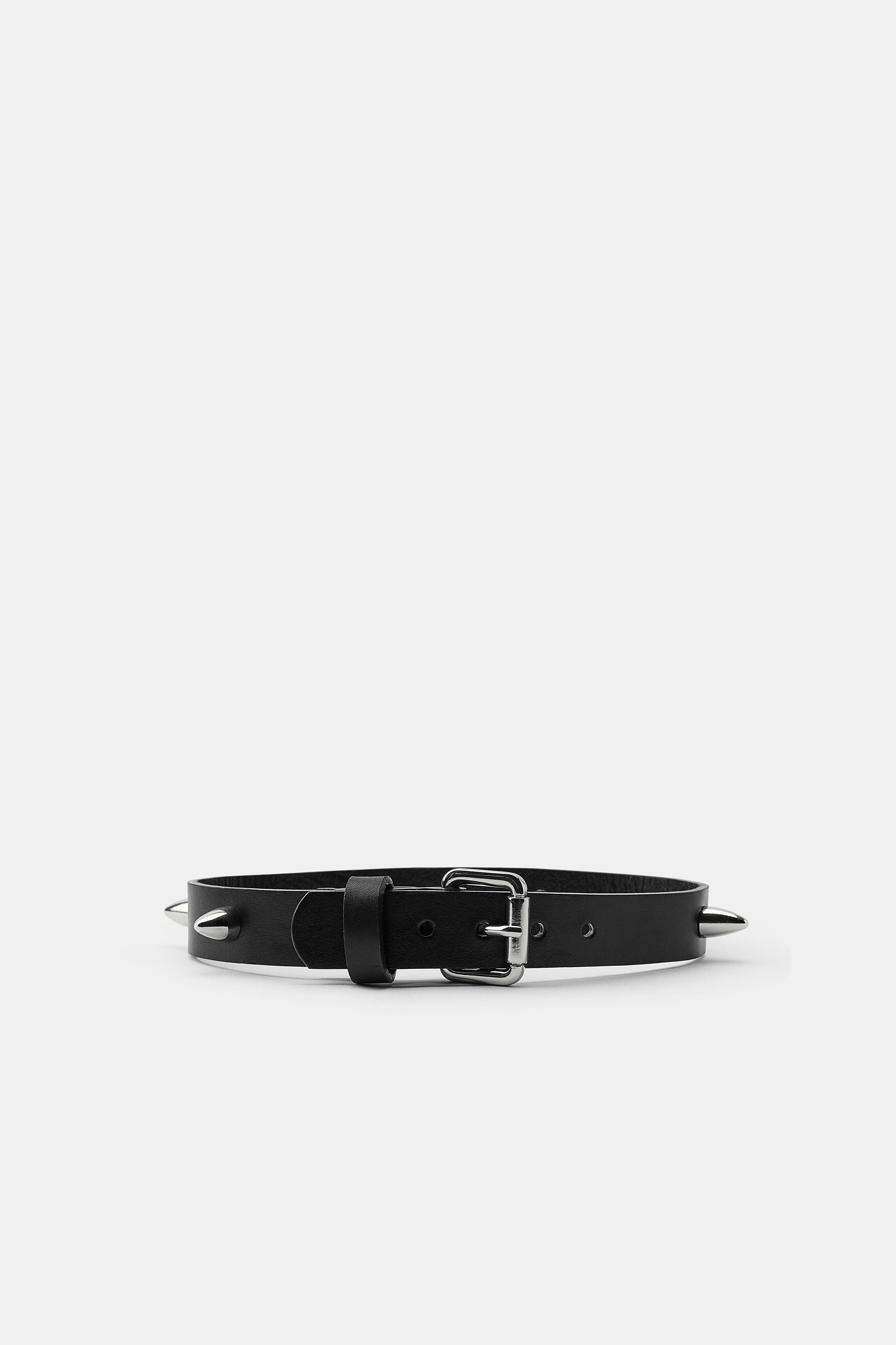 COLLIER CHOKER 100% CUIR CLOUS CATS