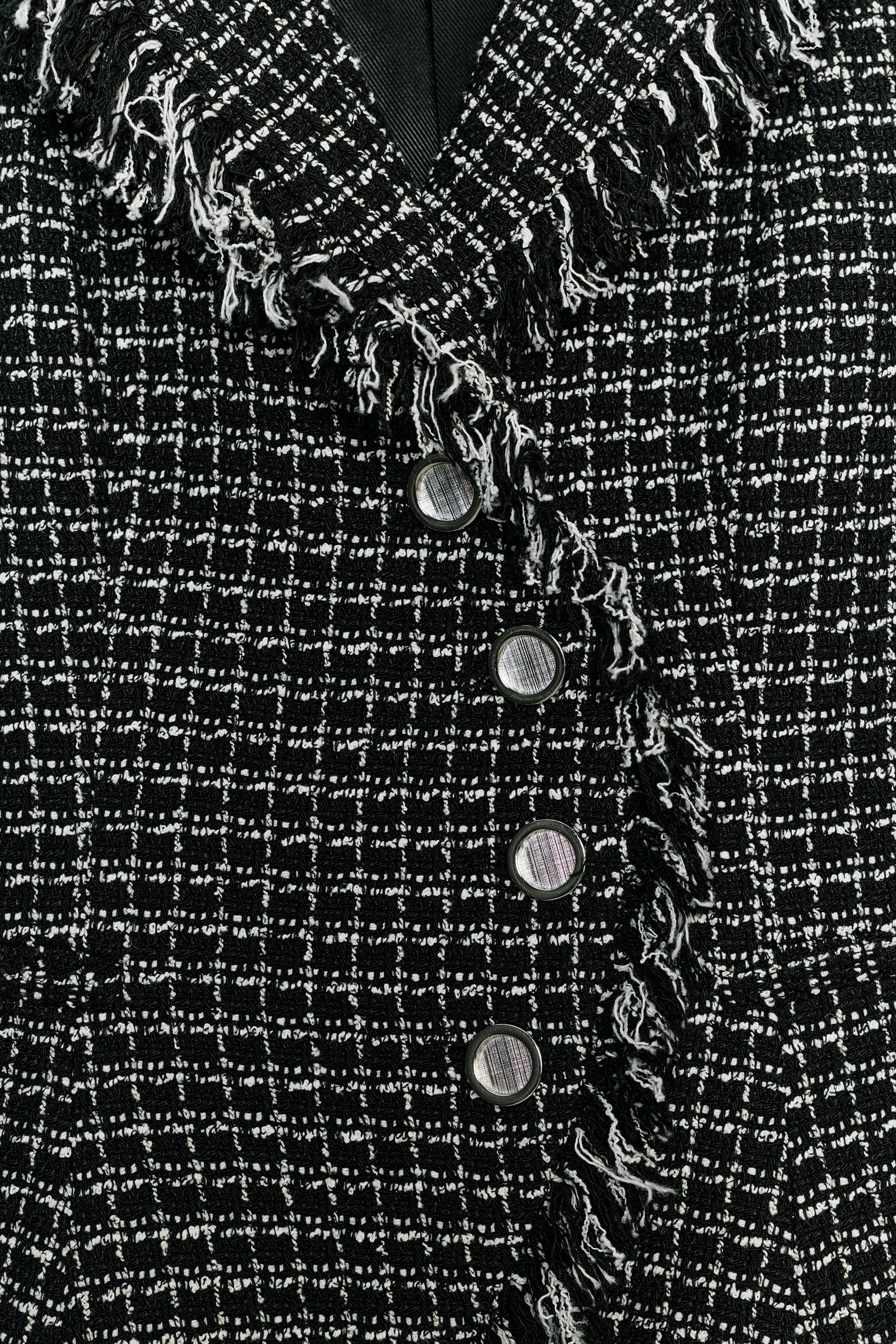 Zara STRUCTURED FRAYED BLAZER — фото 9