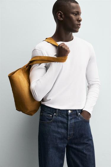 BASIC SLIM FIT T-SHIRT - White by Zara - Image 4