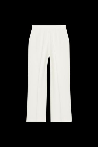 GERADE GESCHNITTENE HOSE MIT HOHEM BUND - Cremefarben von Zara
