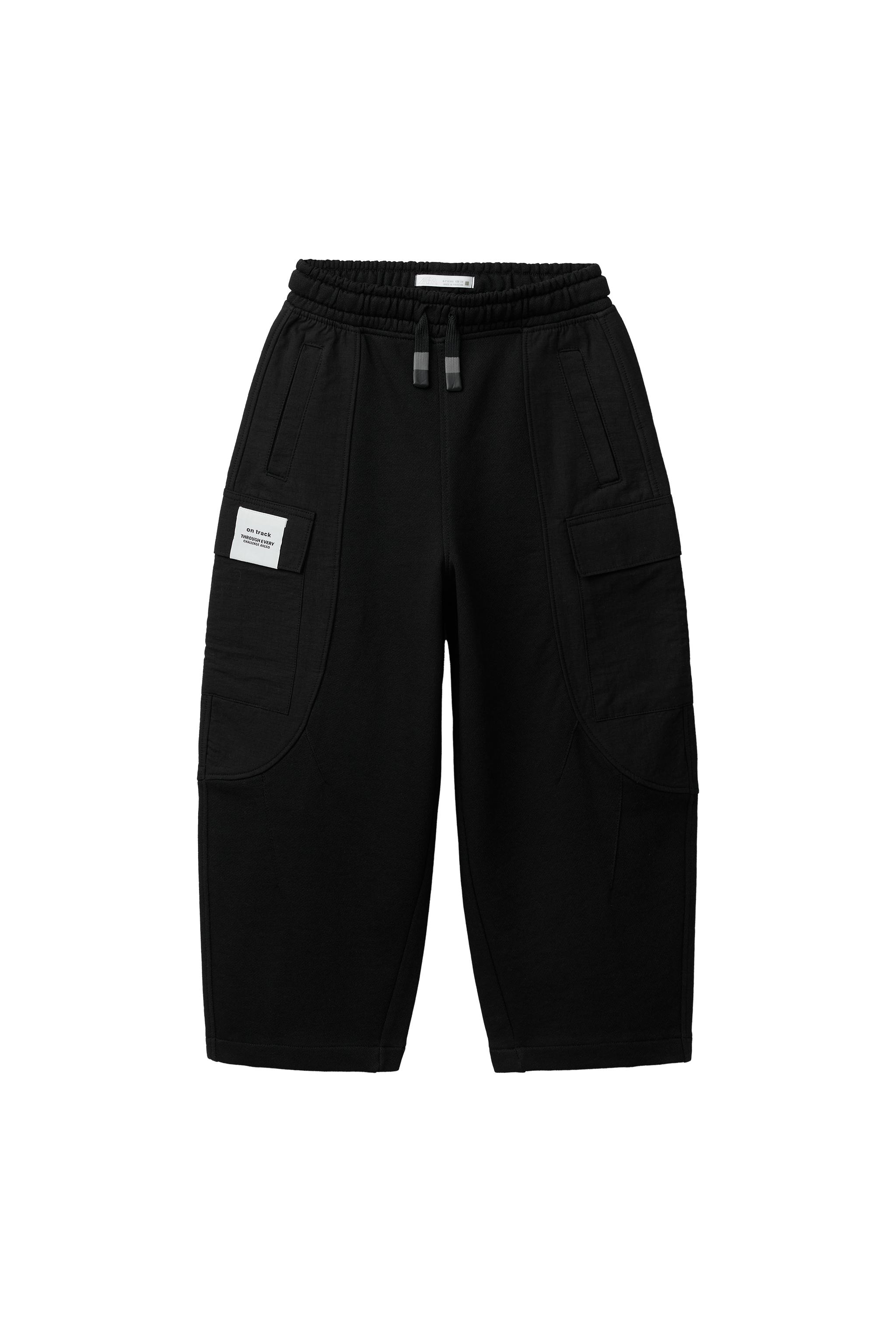 ラベルディテール入りパンツ - ブラック | ZARA Japan / 日本