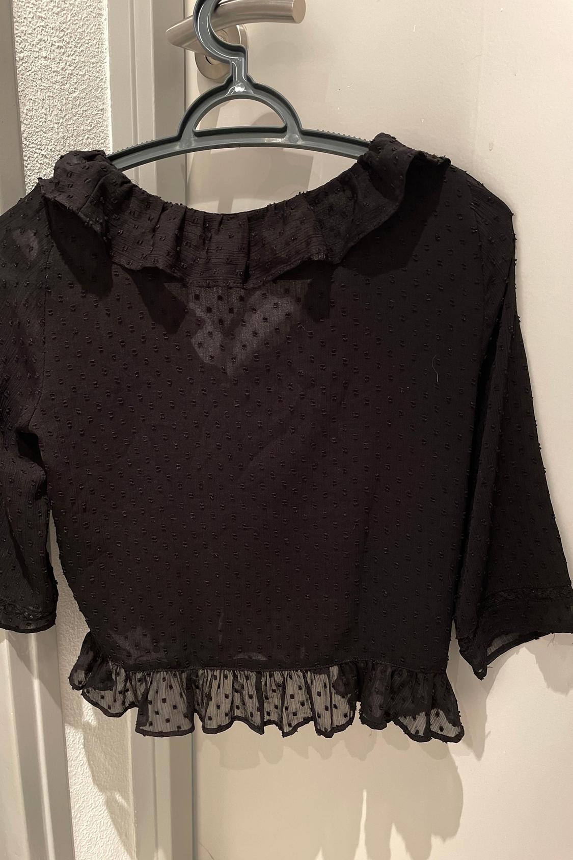 DOTTED MESH SHIRT WITH RUFFLES - Image 3