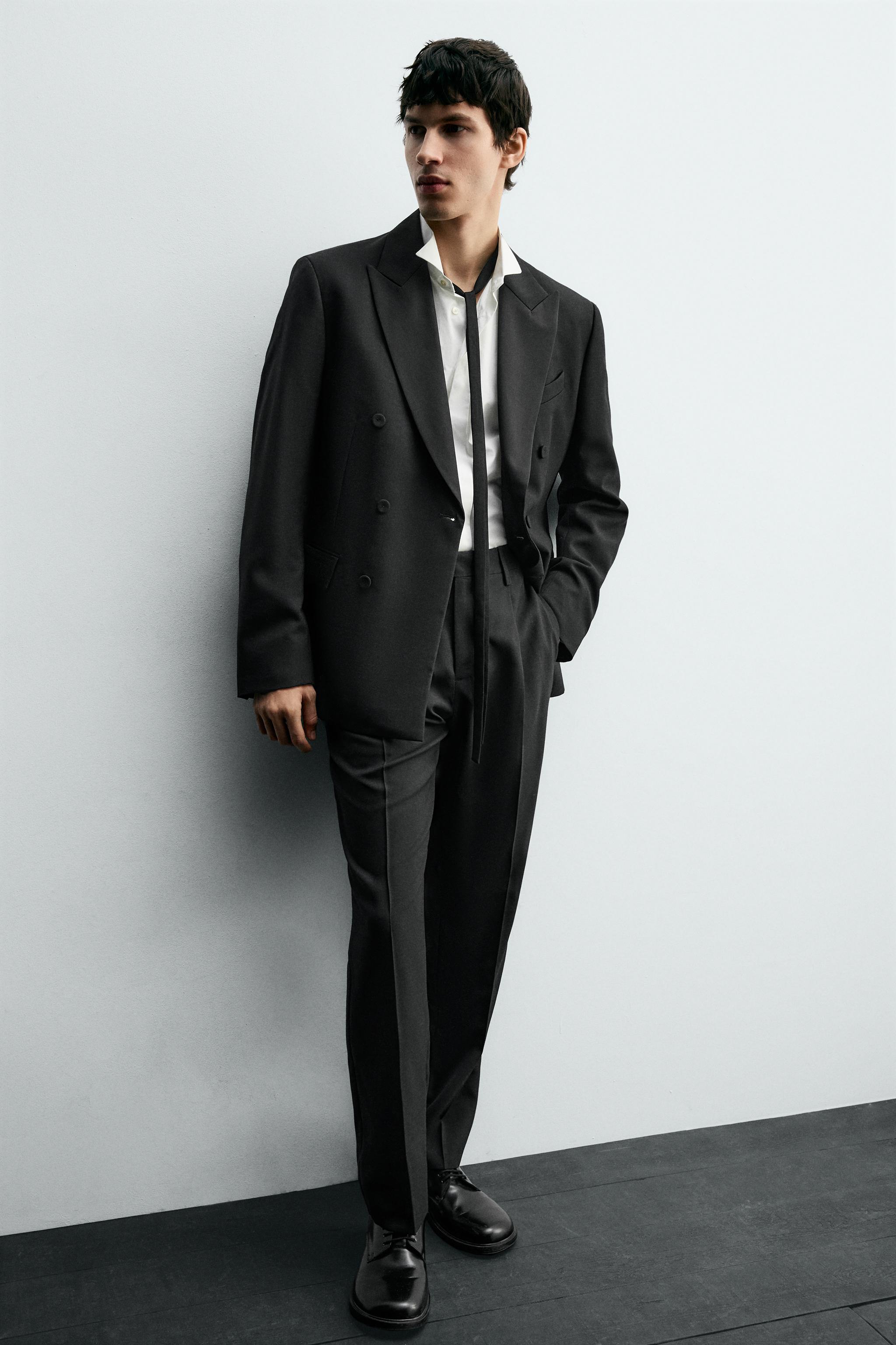 PLEATED SUIT TROUSERS - Black | ZARA United Kingdom
