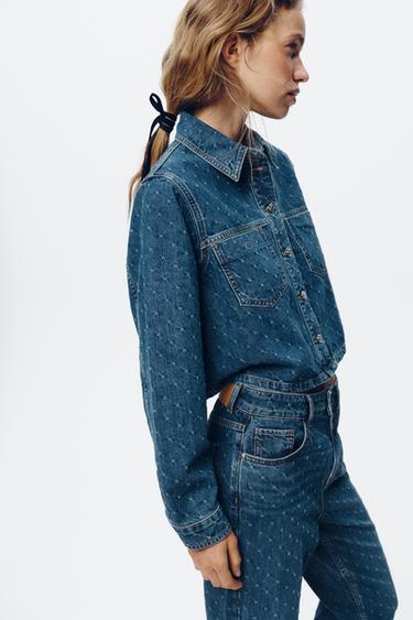 JEAN Z1975 DROIT TAILLE HAUTE LONGUEUR 7/8 - Bleu moyen de Zara - Image 3