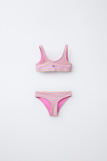 Zara 6-14 YRS / STRUCTURED STRIPED BIKINI - Fuchsia - Image 0
