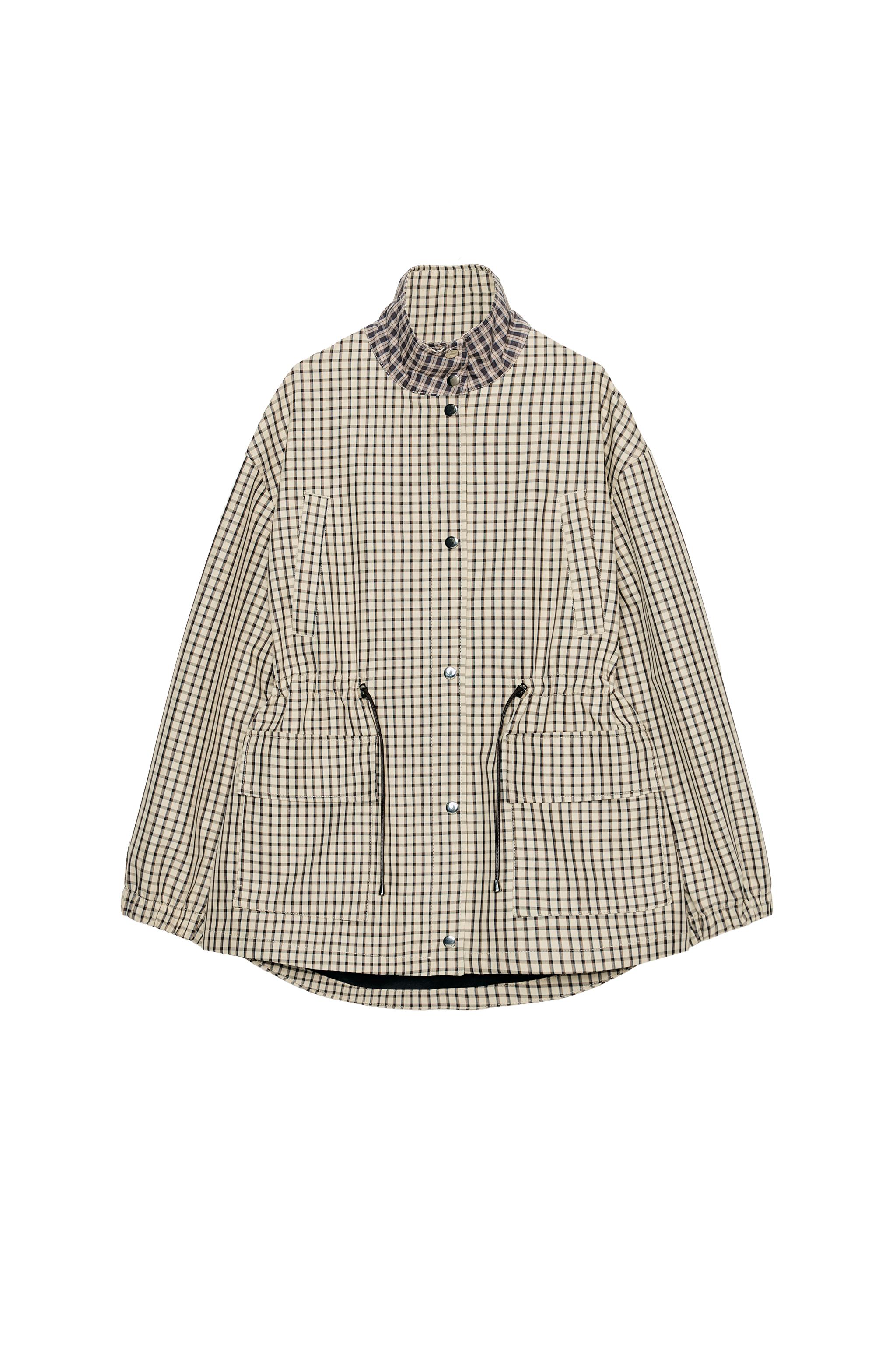 KARELİ DİK YAKA CEKET