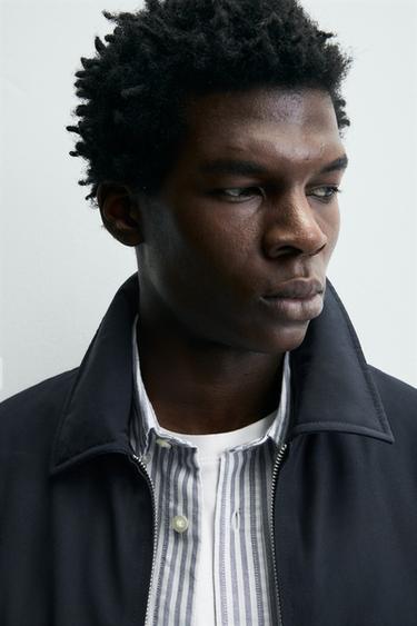 BLOUSON REMBOURRÉ DÉPERLANT - Bleu marine de Zara - Image 4