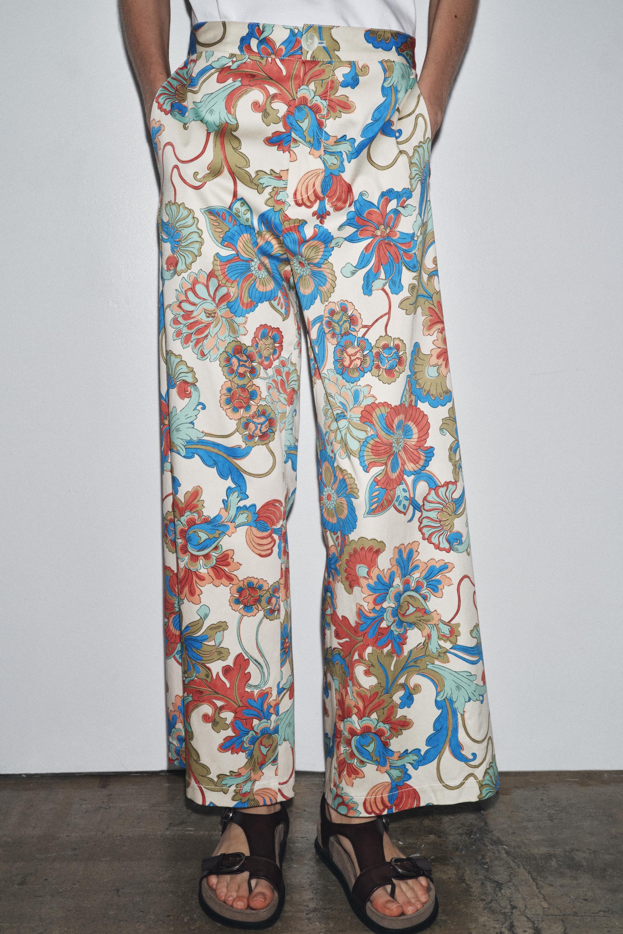 新品♡SACRA♡BLURRED fFLORA PANTS グリーン　36 SACRA【サクラ】 BLURRED FLORA PANTS GREEN (125120112)